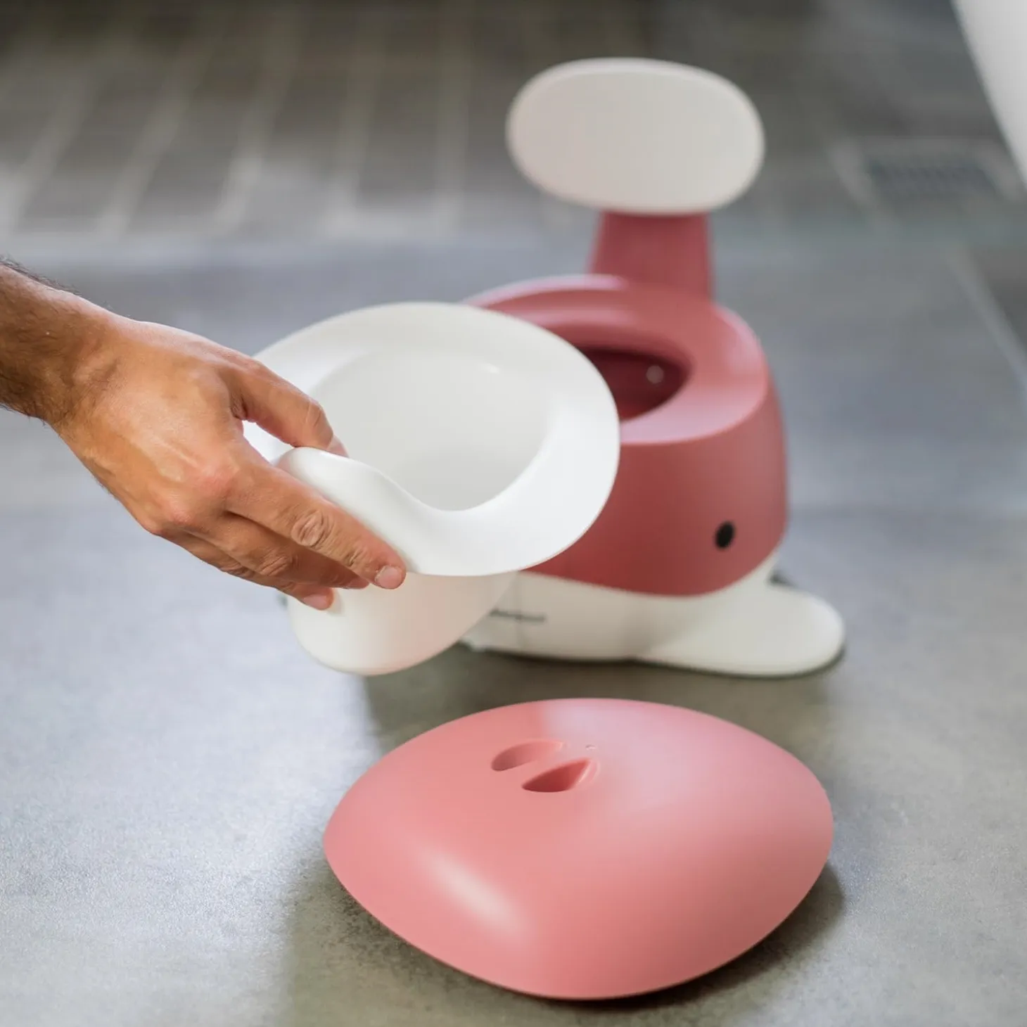 Kindsgut - Potty Training Toilet - Hval - Dusty Pink
