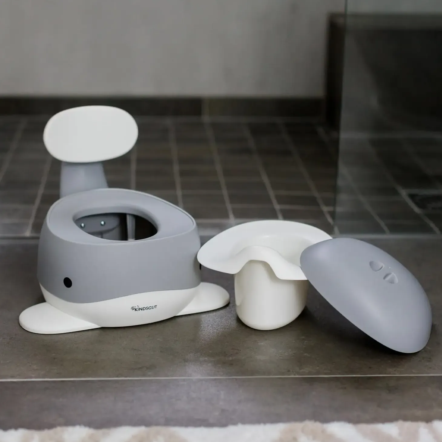 Kindsgut - Potty Training Toilet - Hval - Mørk grå
