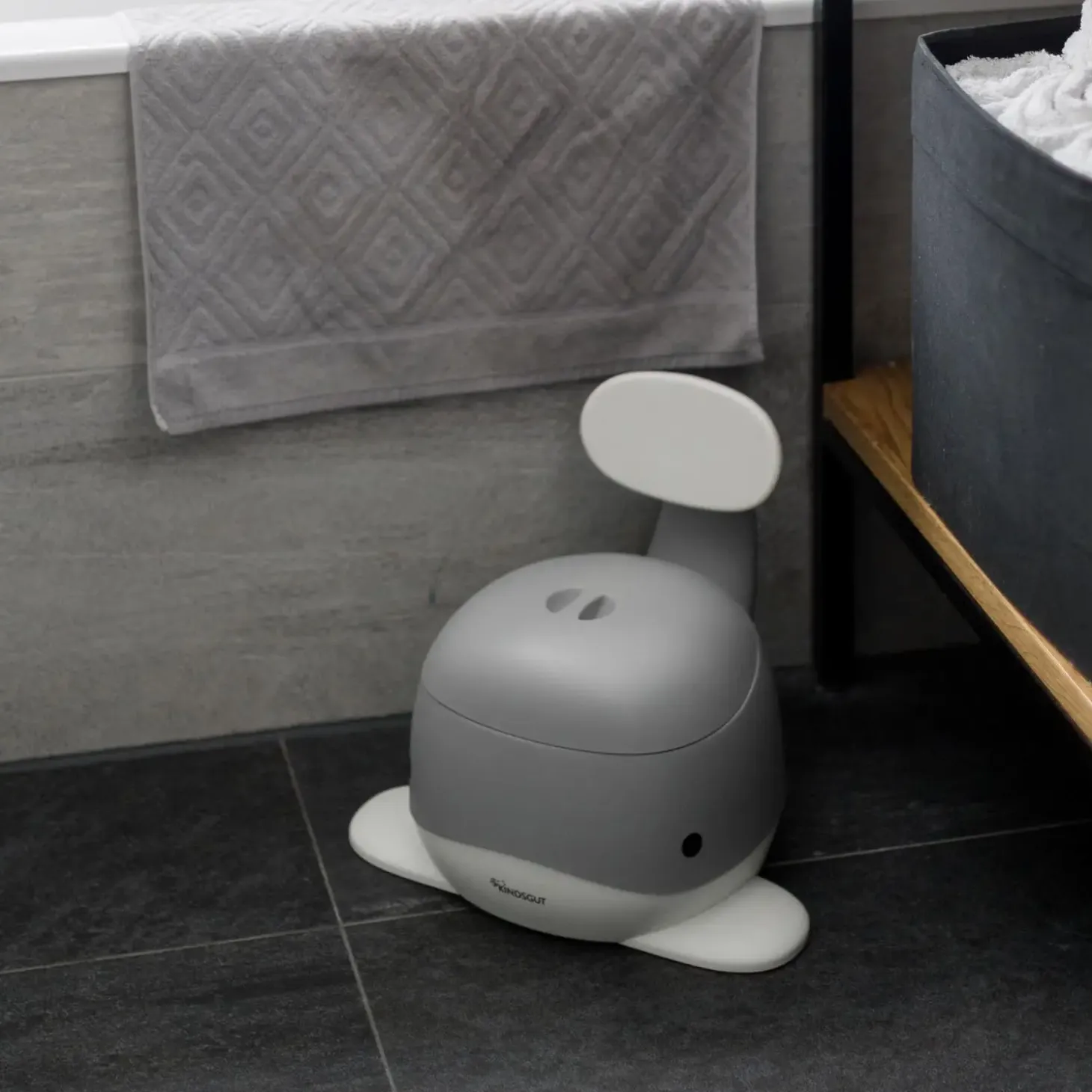 Kindsgut - Potty Training Toilet - Hval - Mørk grå