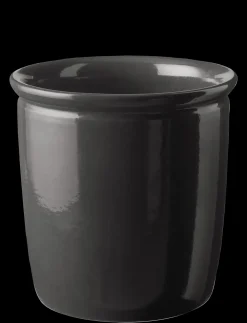 Knabstrup Keramik - syltekrukke 4 l. anthracite