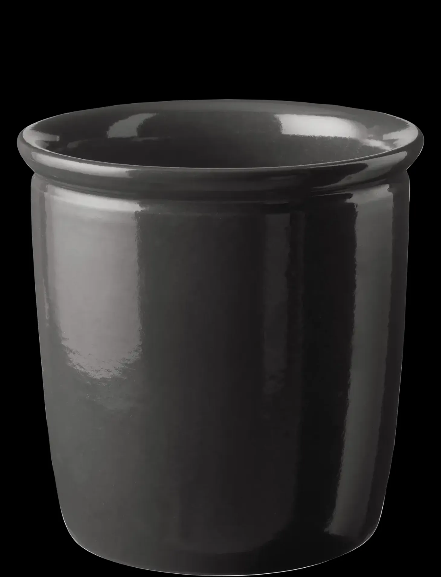 Knabstrup Keramik - syltekrukke 4 l. anthracite