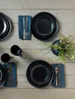 Knabstrup Keramik - tallerken Ø 22 cm black
