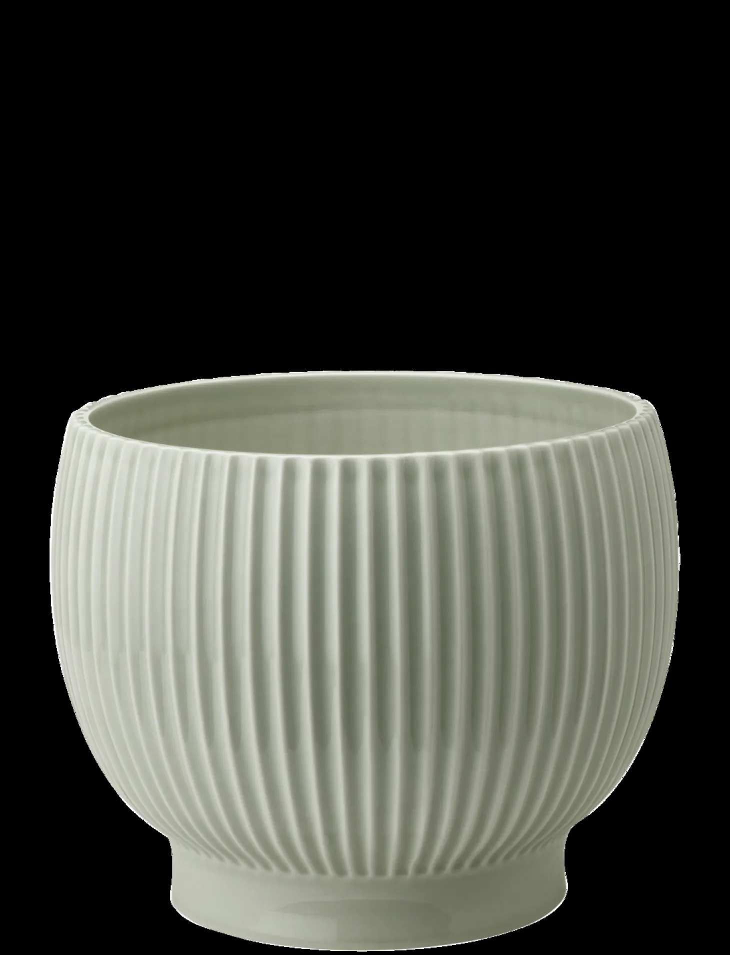 Knabstrup Keramik - urtepotteskjuler Ø 18 cm ripple mint