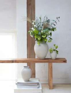 Knabstrup Keramik - vase H 35 cm ripple white