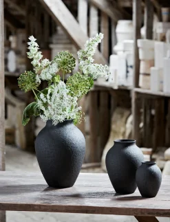 Knabstrup Keramik - vase H 20 cm black