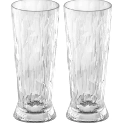 Koziol - Plastik Glas - Superglas Club No. 10 - Transparent - Sæt af 2 stk.