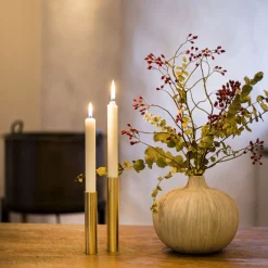Kunstindustrien - 3 Lysetager Slim Light i Messing - Højde 10 cm, 14 cm ,17 cm