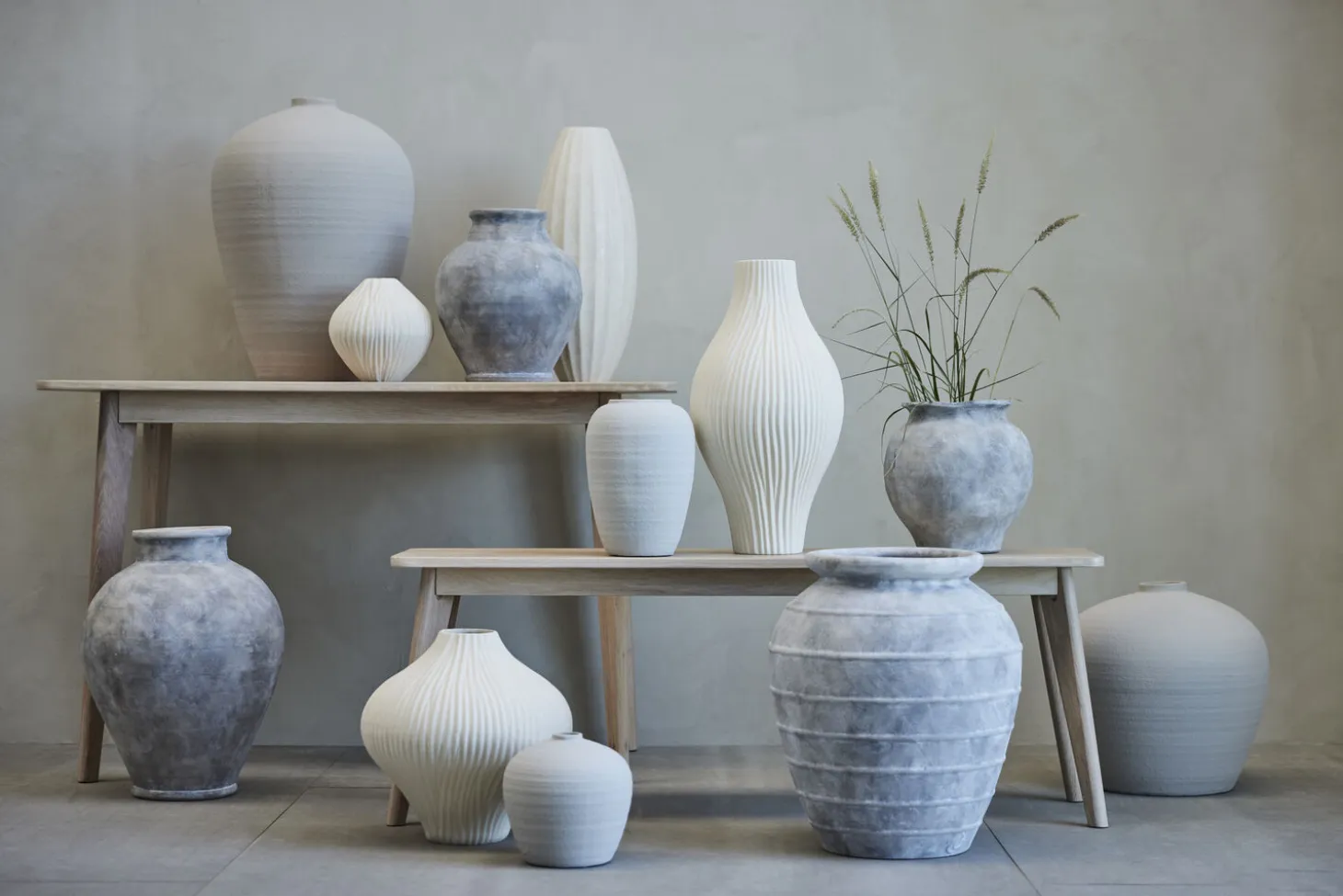 Lene Bjerre - Anna vase H40,5 cm. antik grå