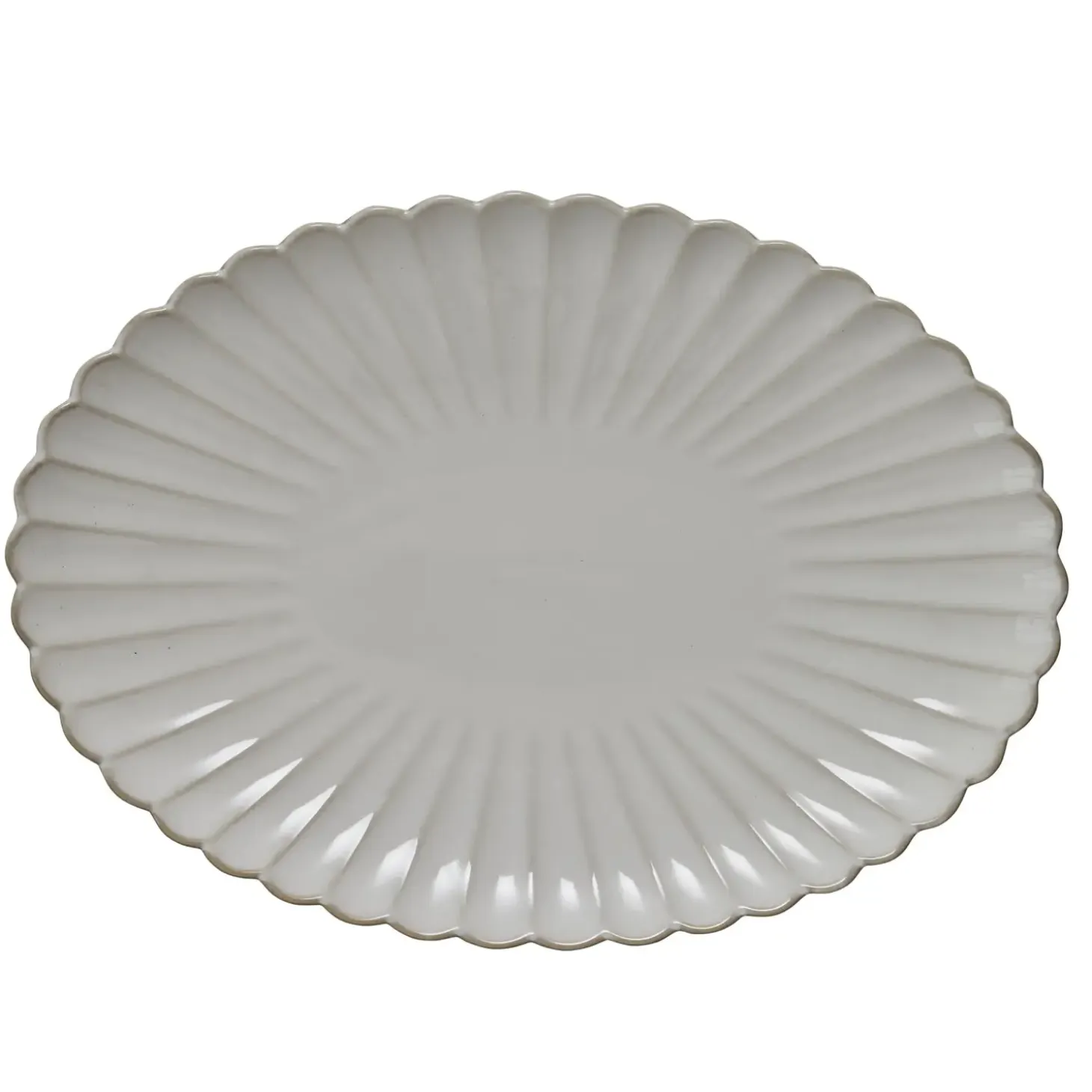 Lene Bjerre - Camille fad 36x25,5 cm. råhvid