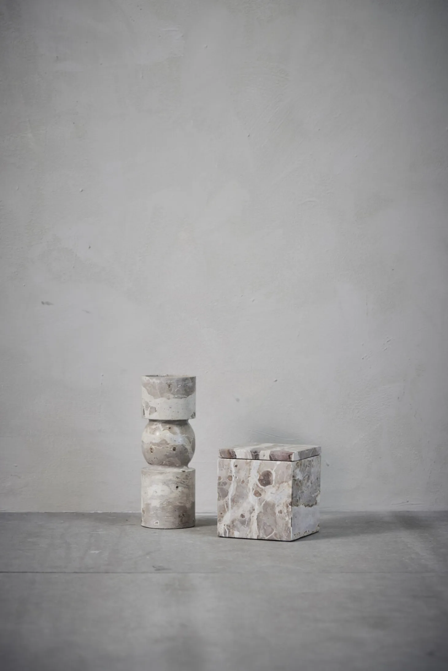 Lene Bjerre - Ellia æske H13 cm. Marmor