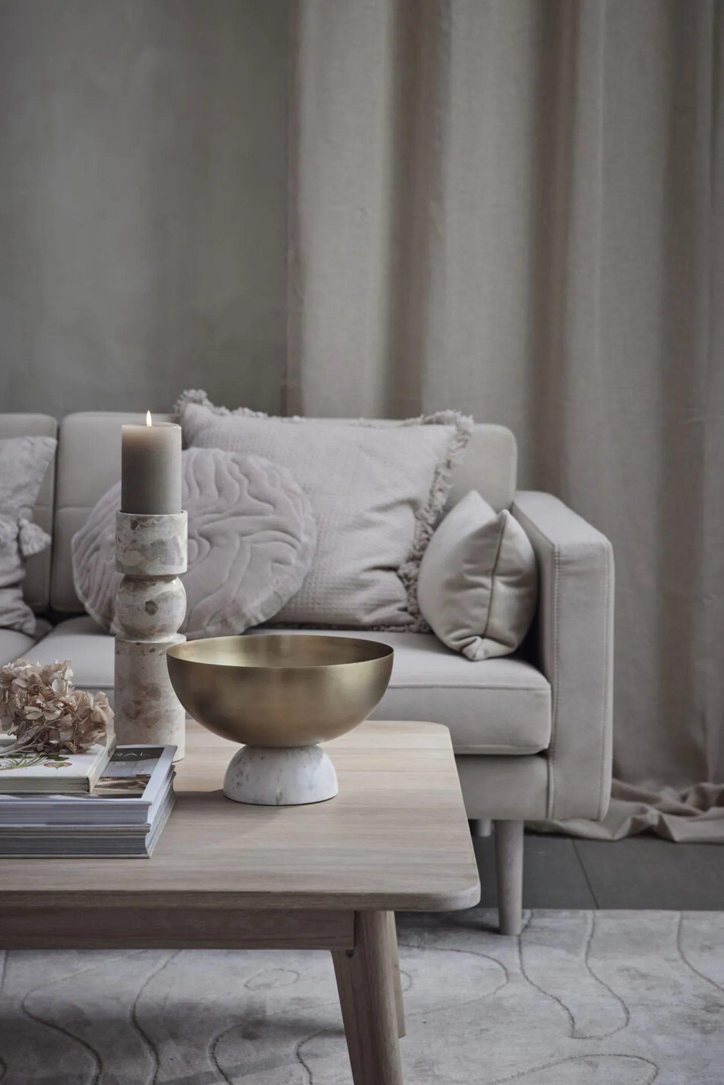 Lene Bjerre - Petrine gardinfag 250x140 cm. sand