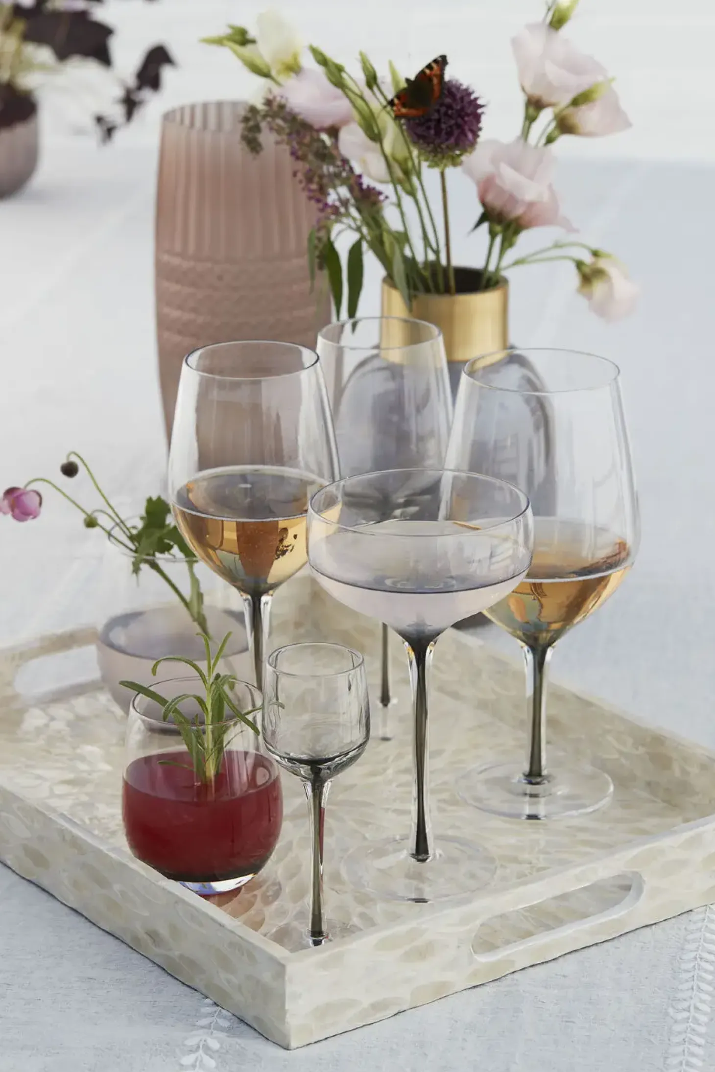 Lene Bjerre - Victorinne vandglas 45 cl. røgfarvet
