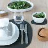 LindDNA - Dækkeserviet - Glass mat curve - Hippo Olive Green