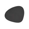 LindDNA - Dækkeserviet - Table mat curve - Hippo Black Antracite - 24x28 cm