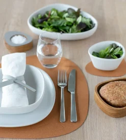 LindDNA - Dækkeserviet - Table mat curve - Hippo Black Antracite - 37x44 cm