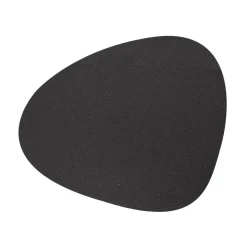 LindDNA - Dækkeserviet - Table mat curve - Core Flecked Anthracite - 37x44 cm