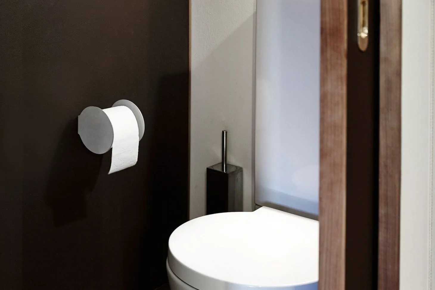LindDNA - Toiletrulleholder - Nupo Black/ Alu Black