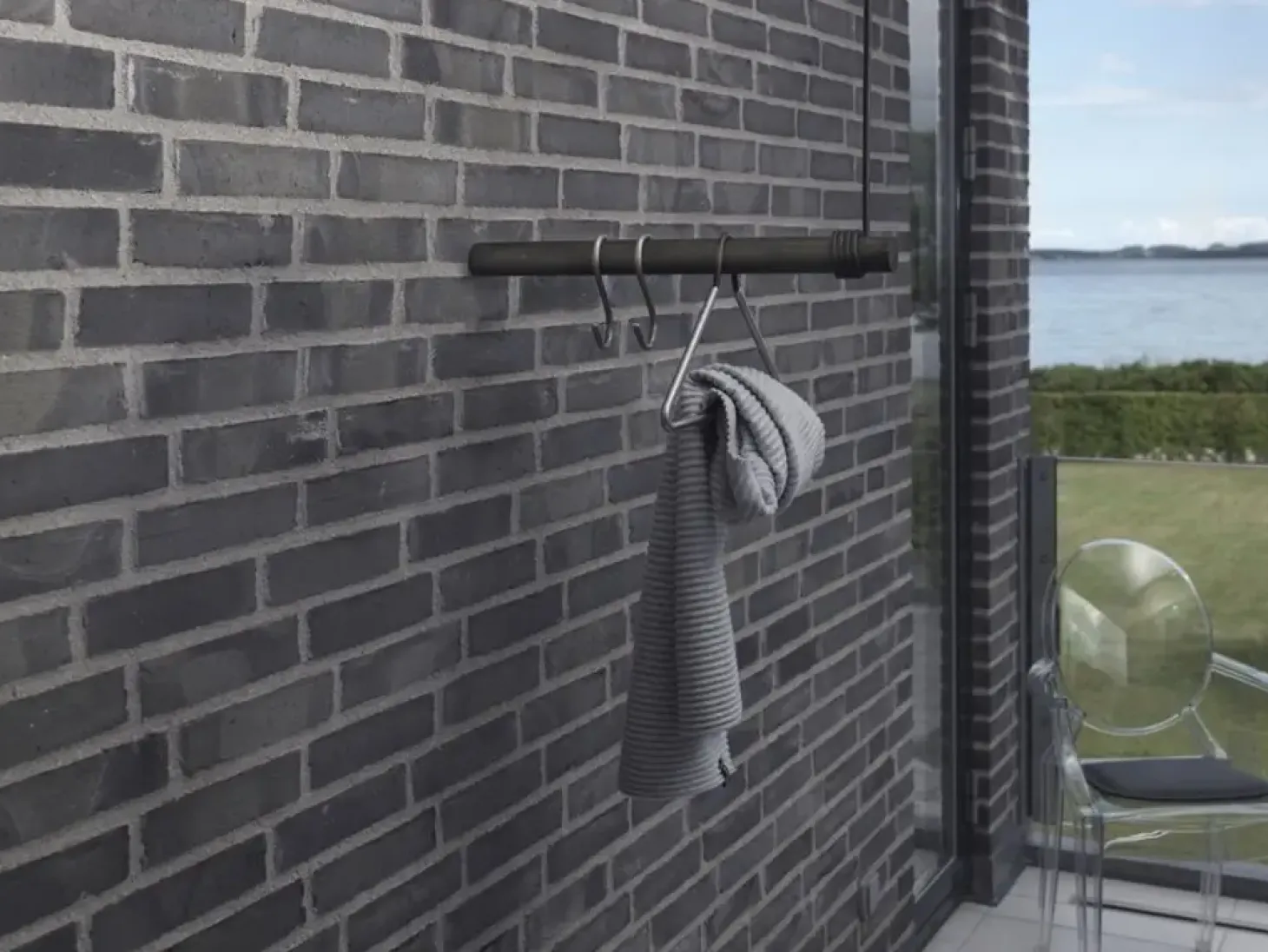 LindDNA bøjlestang - Wall swing 50 cm (nature oak/nature leather cord)