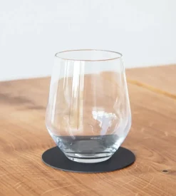 LindDNA ølbrik - Glass mat circle (black/nupo)