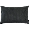 Louise Smærup - Pude Corderoy - Dark Grey (80x50 cm)