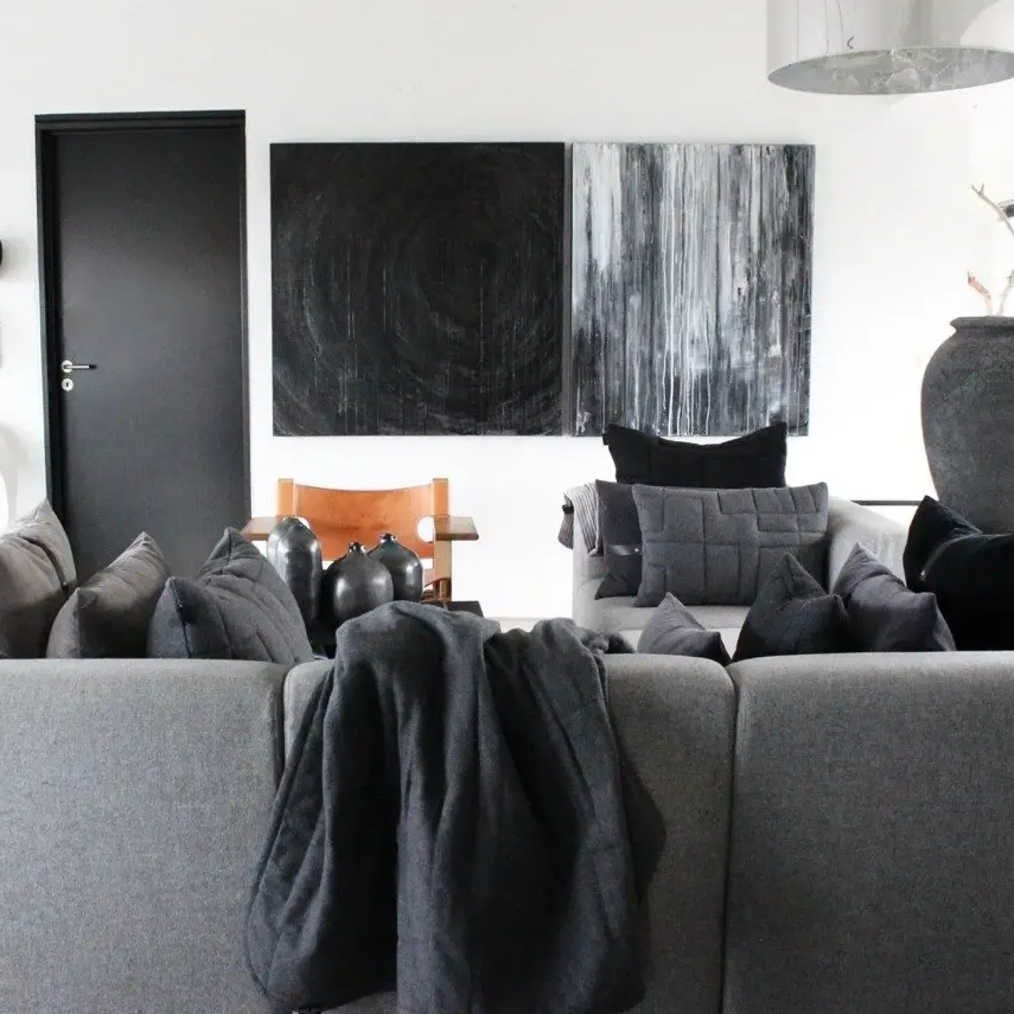Louise Smærup - Pude i Ouiltet uld - Lysegrå (50x80 cm)