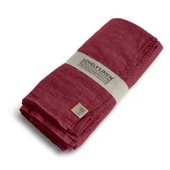 Lovely Linen - Dug - Cabernet (Rød) - 145x300 cm