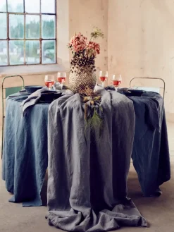 Lovely Linen - Dug - Lovely - Dusty Blue/Blå - 145x250 cm