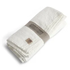 Lovely Linen - Dug - Lovely - Off White/Hvid - 145x250 cm