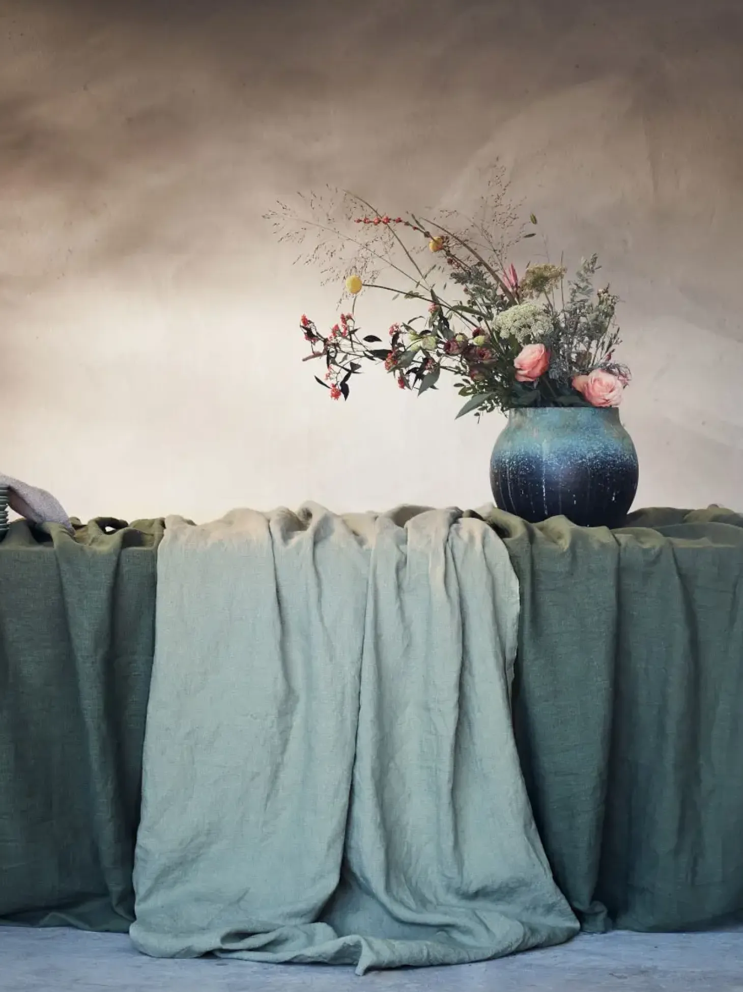 Lovely Linen - Dug - Lovely - Jeep/Grøn - 145x250 cm