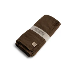 Lovely Linen - Dug - Lovely - Chocolate Brun - 145x250 cm