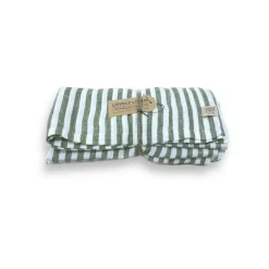 Lovely Linen - Dug - Misty - Edge - Jeep Green/Grøn - 145x380 cm