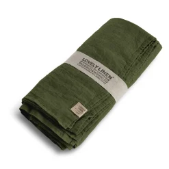 Lovely Linen - Dug, Jeep Green - 145x300 cm