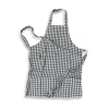 Lovely Linen - Forklæde - Misty Button - Square - Dark Grey / Mørkegrå