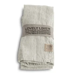 Lovely Linen - Stofserviet - Light Grey/Lys grå - 45x45 cm