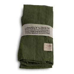 Lovely Linen - Stofserviet - Jeep Green - 45x45 cm