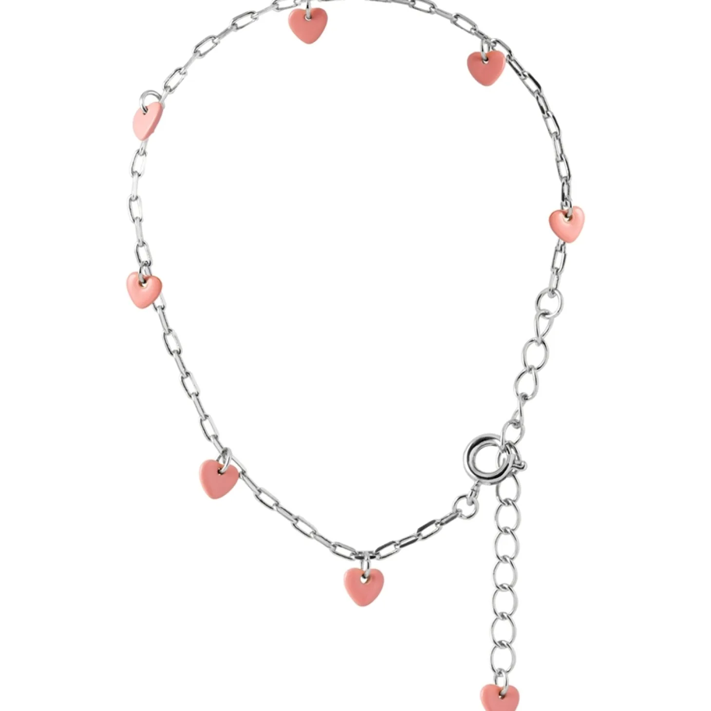 LULU Copenhagen - Armbånd - Love U - Sølv/Burnt Coral