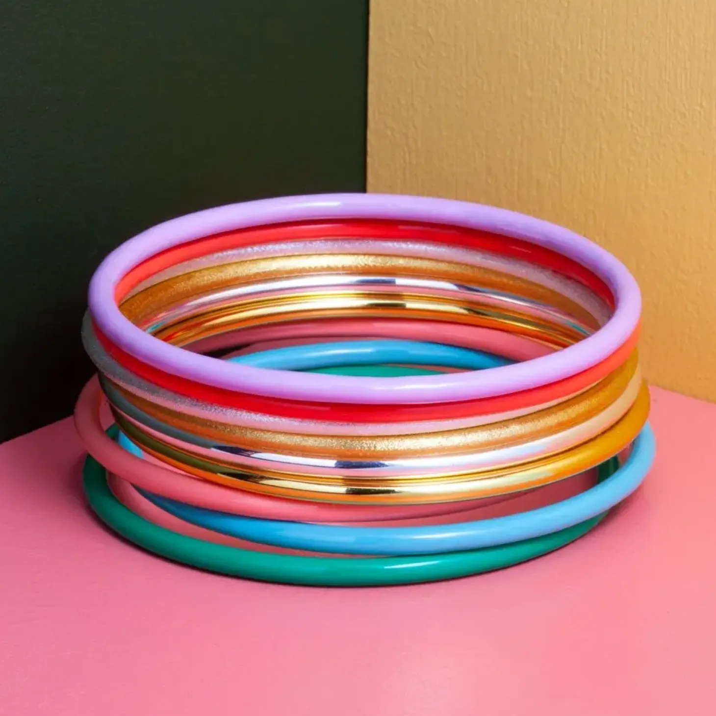 LULU Copenhagen - Armbånd - Color Bangle - Coral/ Orange - Ø 6,0 cm
