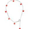 LULU Copenhagen - Armbånd - Love U - Sølv/Lipstick Red
