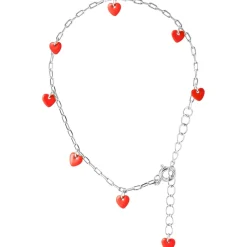 LULU Copenhagen - Armbånd - Love U - Sølv/Lipstick Red