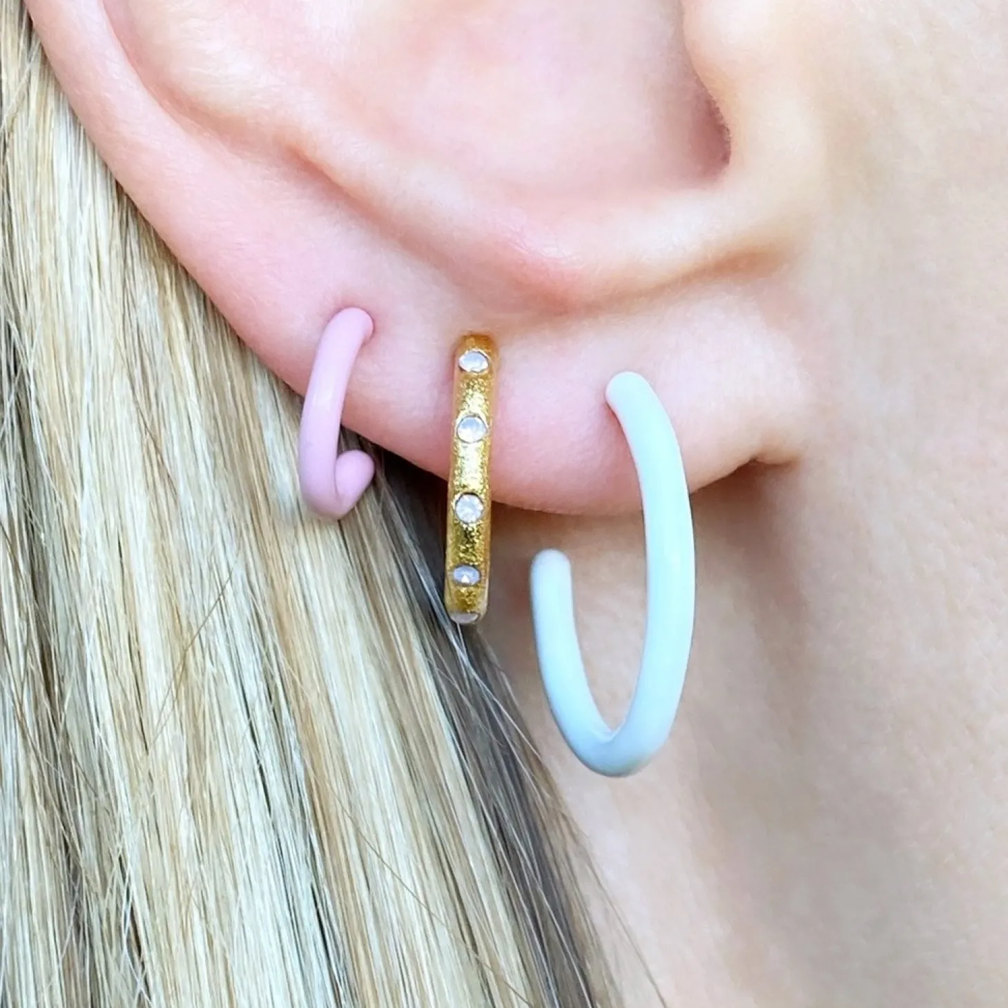 LULU Copenhagen - Color Hoops M, Mint (1 sæt)