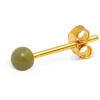 LULU Copenhagen - Colour Ball Ørering, Willow Green (1 stk.)