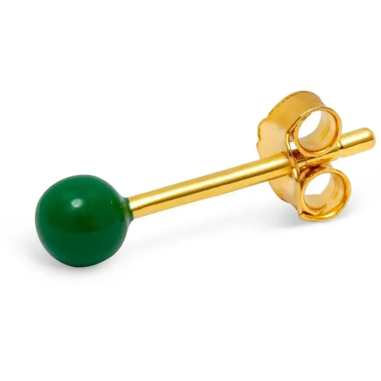 LULU Copenhagen - Colour Ball Ørering, grøn (1 stk.)
