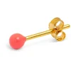 LULU Copenhagen - Colour Ball Ørering, Orange (1 stk.)