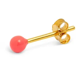 LULU Copenhagen - Colour Ball Ørering, Orange (1 stk.)