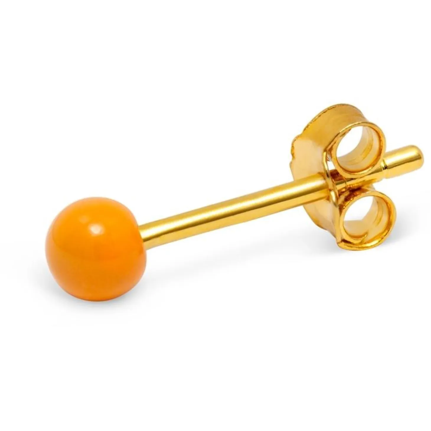 LULU Copenhagen - Colour Ball Ørering, Marigold (1 stk.)