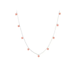 LULU Copenhagen - Halskæde - Love U - Sølv/Burnt Coral