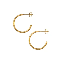 LULU Copenhagen - Non Hoops, Medium (1 sæt) - forgyldt messing