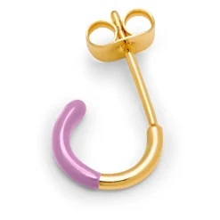 LULU Copenhagen - Øreringe - Color Hoop Half Dip - Lilla / Purple (1 stk.)