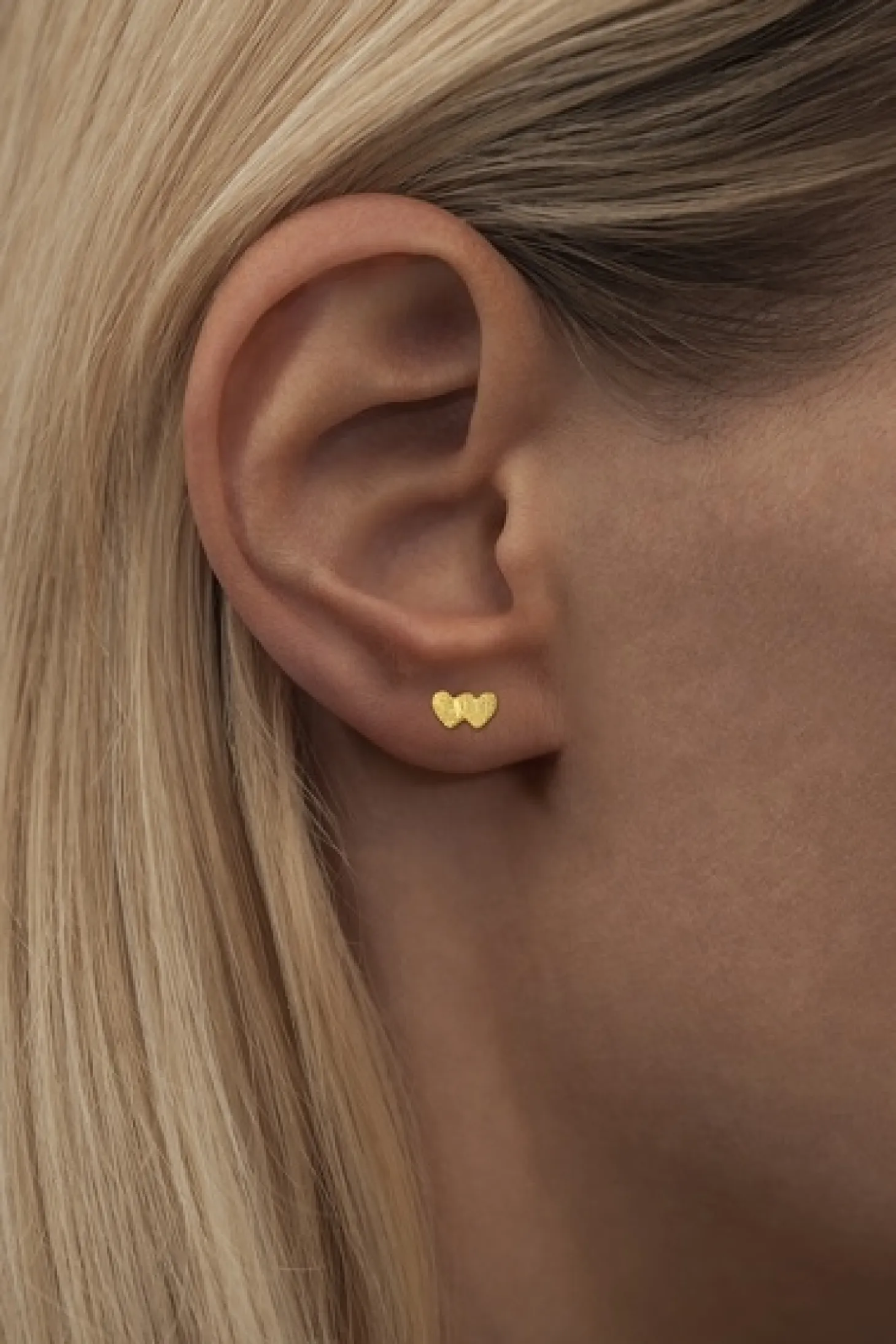 LULU Copenhagen - Ørestik - Domino Hearts - Guld (1 stk.)