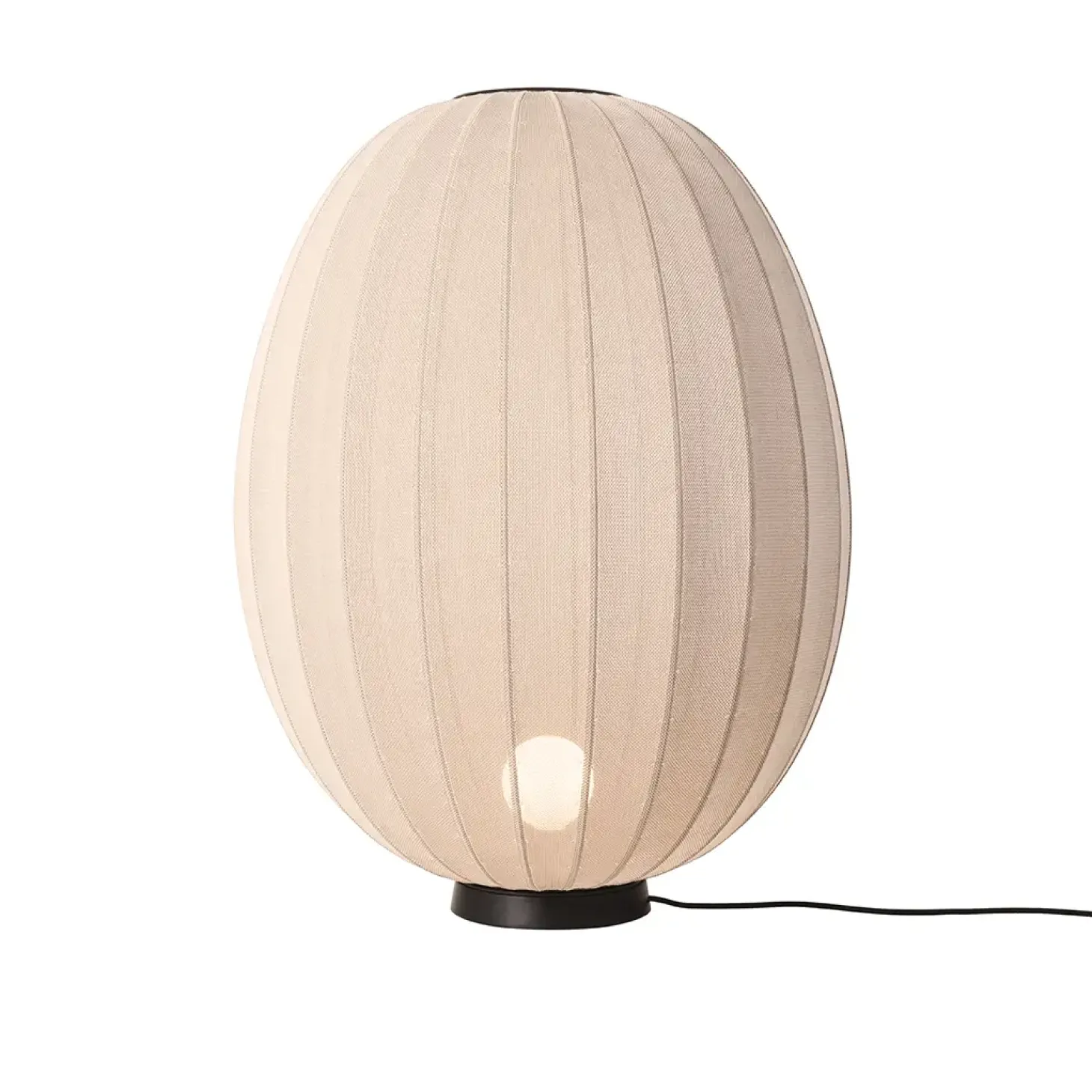 Made By Hand - Gulvlampe - Knit-Wit 65 High Oval Floor Level - Sand Stone